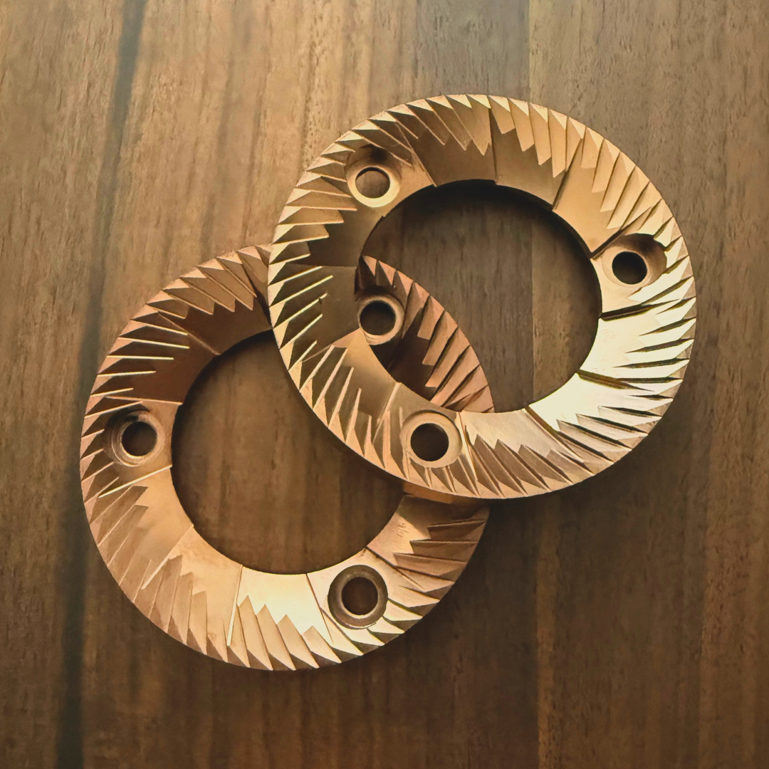 Red Titanium 64mm Flat Burrs